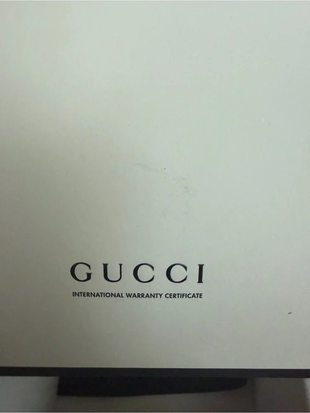 Gucci Warranty Certificate Card - White and Black